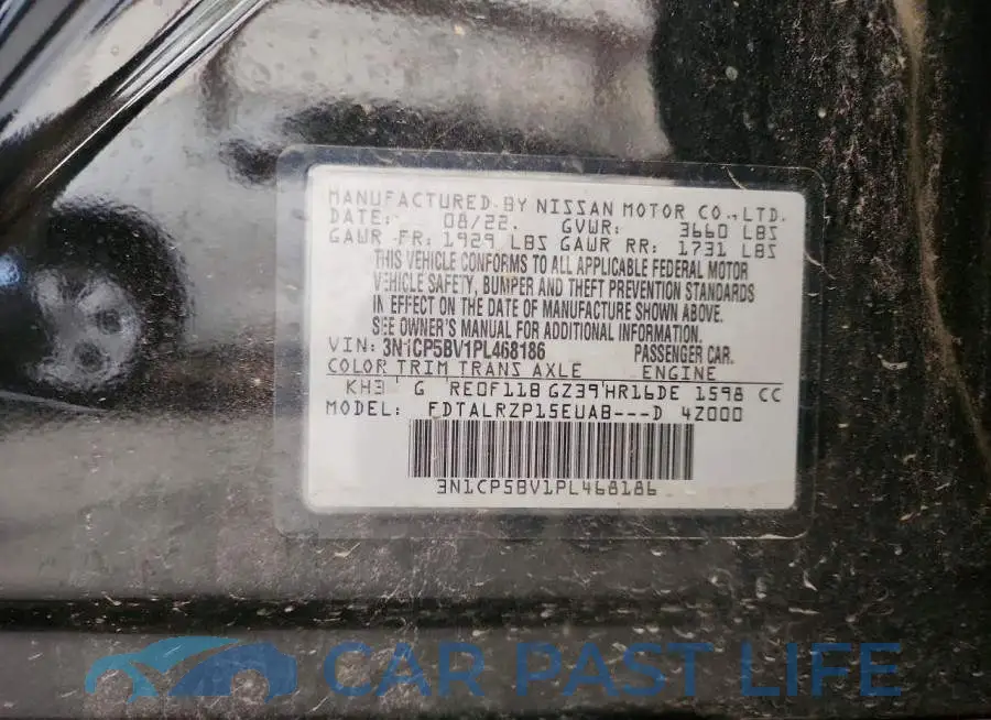 3N1CP5BV1PL468186# 12