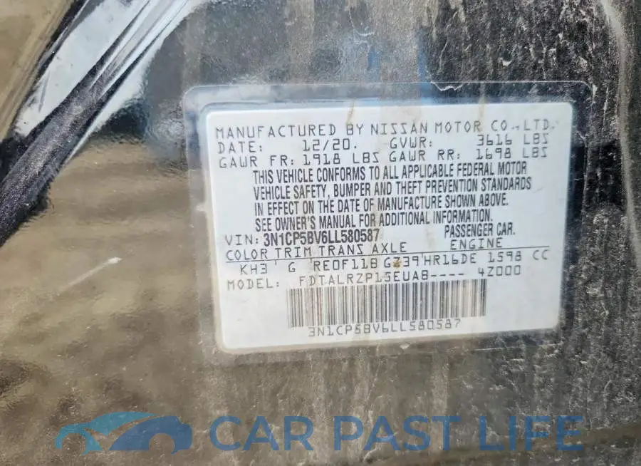 3N1CP5BV6LL580587# 13