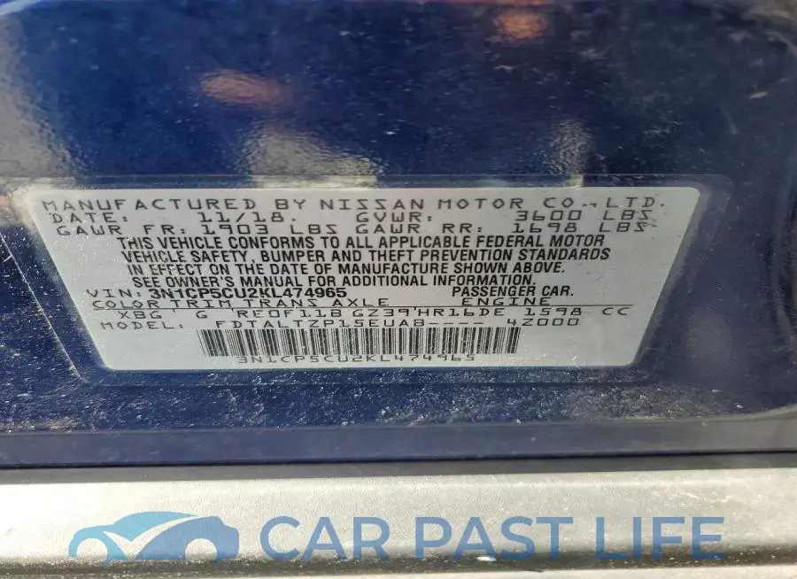 3N1CP5CU2KL474965# 12