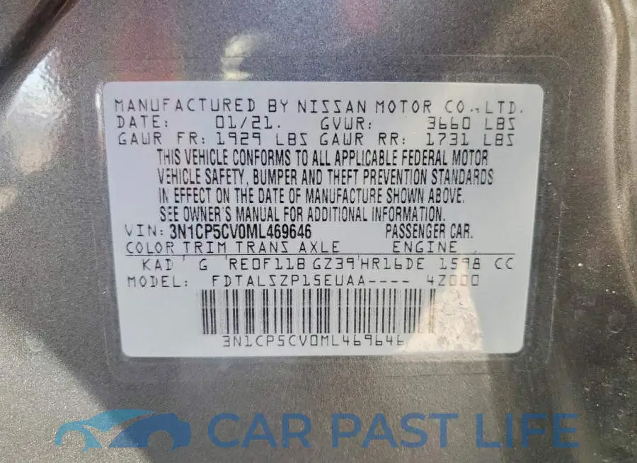 3N1CP5CV0ML469646# 12