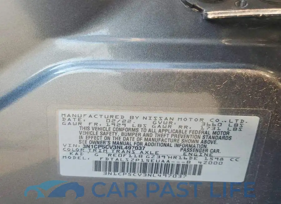 3N1CP5CV3NL497037# 14