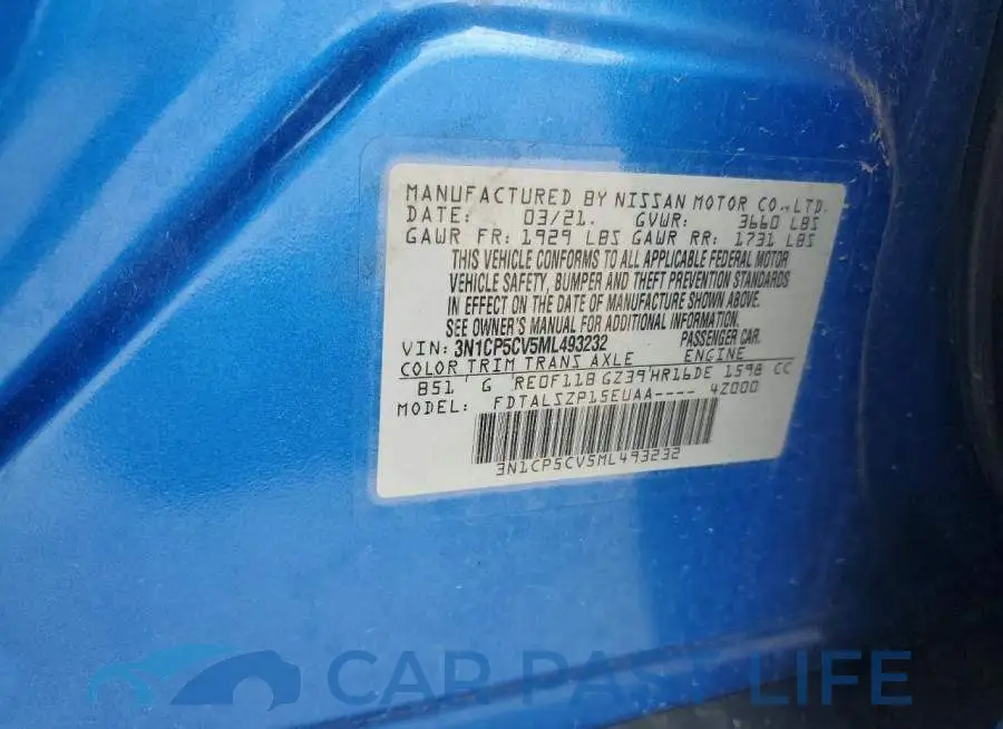 3N1CP5CV5ML493232# 13