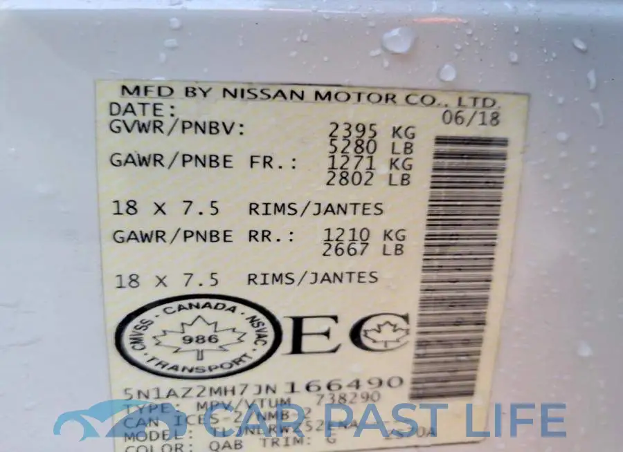 5N1AZ2MH7JN166490# 13