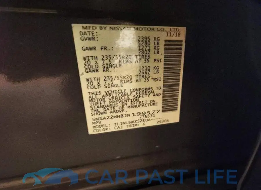 5N1AZ2MH8JN199577# 13