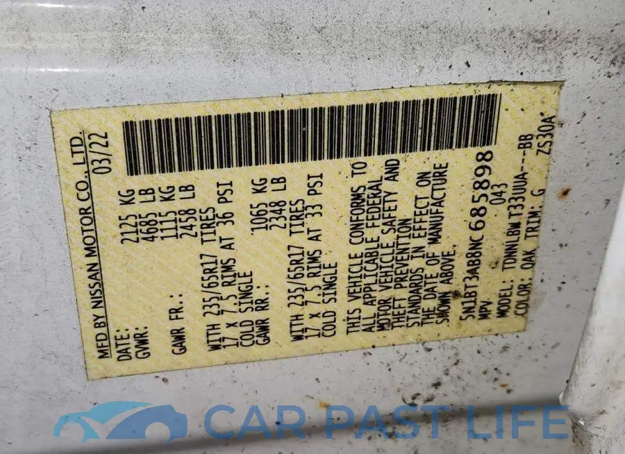 5N1BT3AB8NC685898# 13
