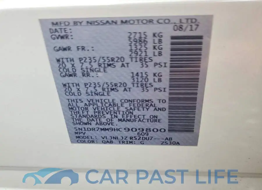 5N1DR2MM9HC909800# 12