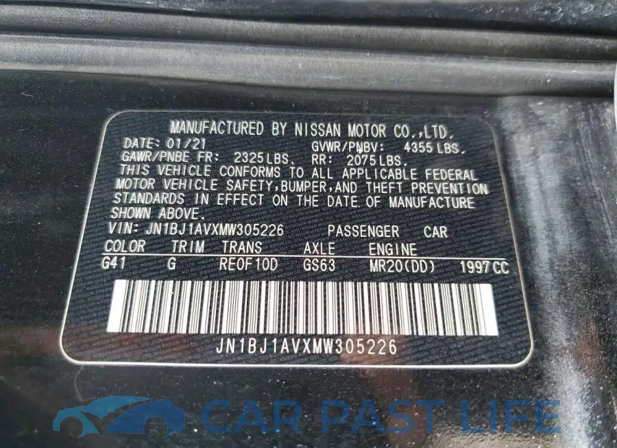 JN1BJ1AVXMW305226# 14