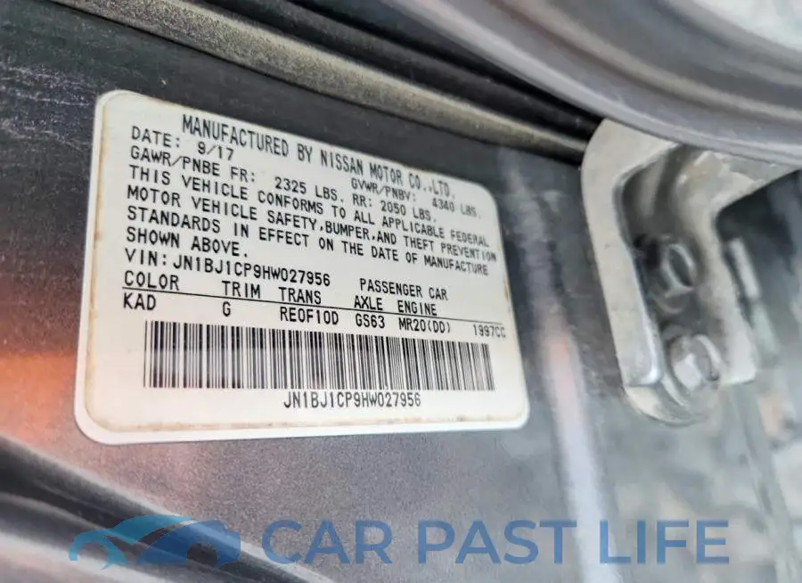JN1BJ1CP9HW027956# 13