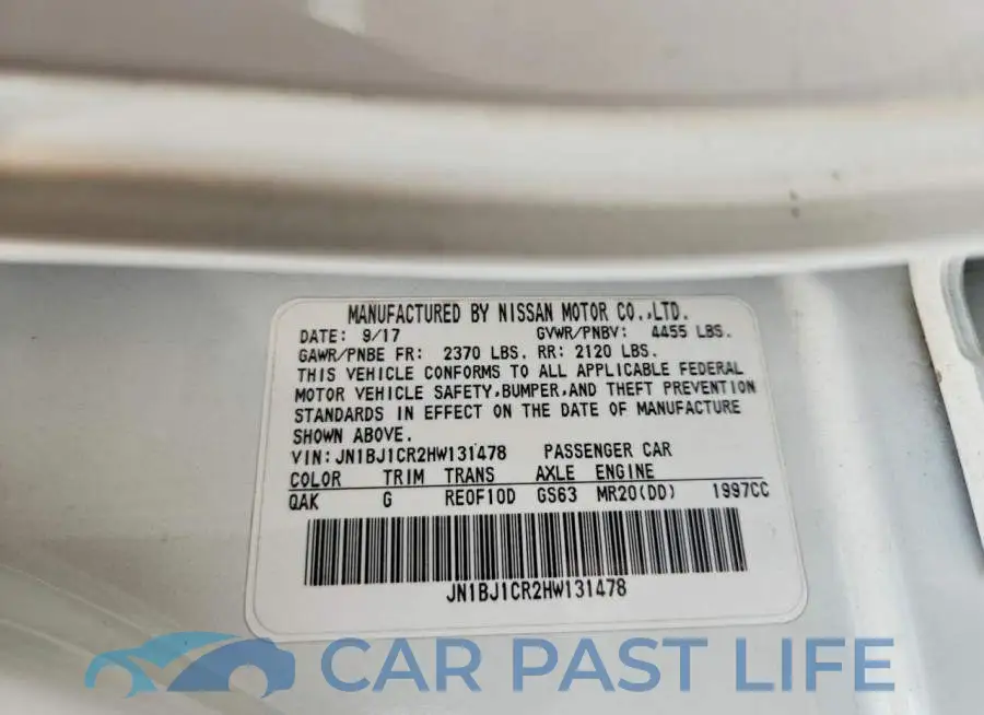 JN1BJ1CR2HW131478# 13