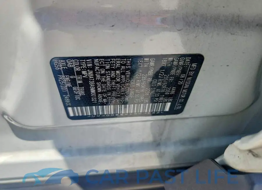 JN8AT3BA9MW001321# 13