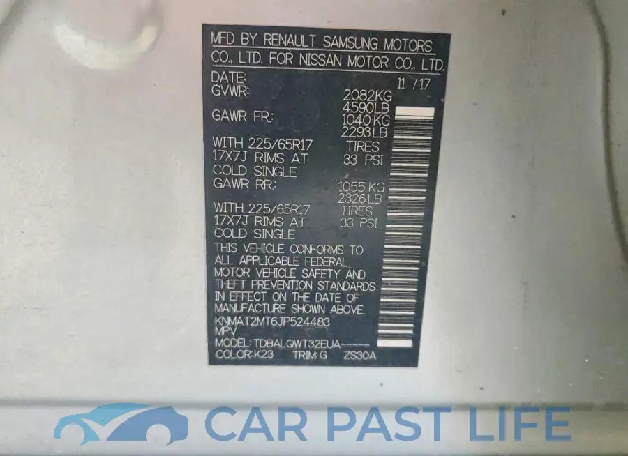 KNMAT2MT6JP524483# 13