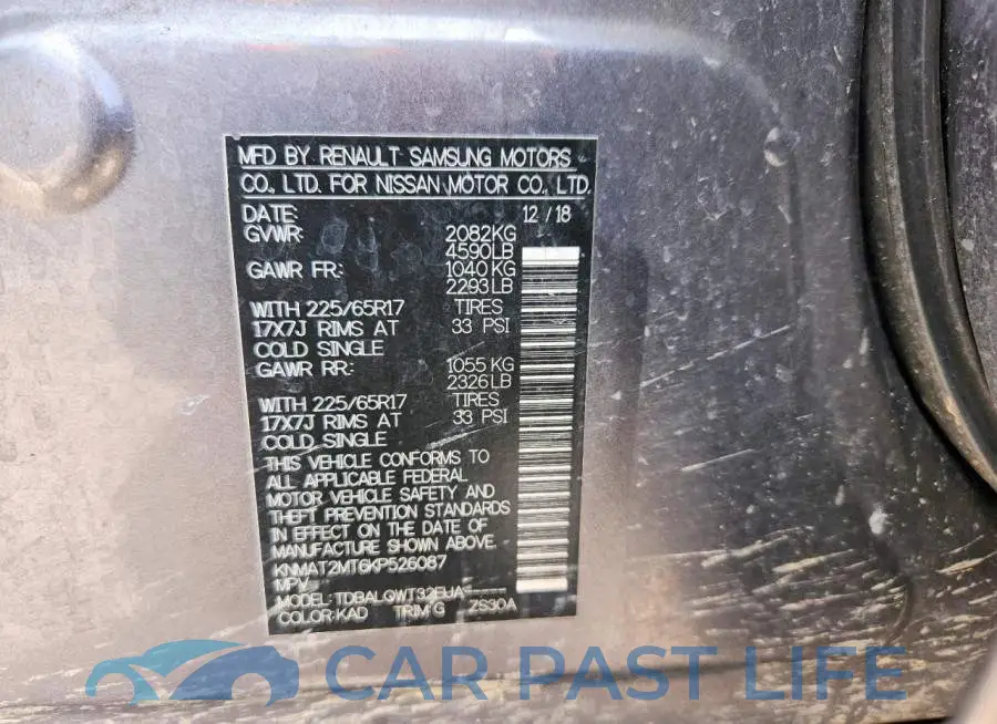 KNMAT2MT6KP526087# 13