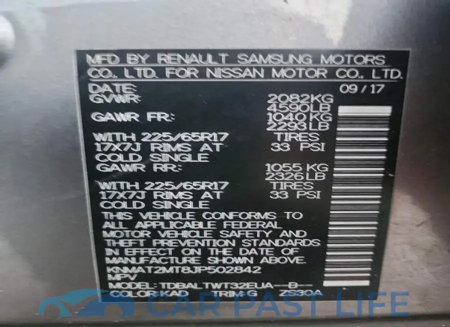 KNMAT2MT8JP502842# 13