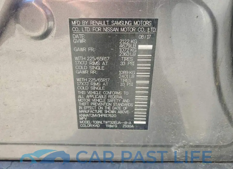 KNMAT2MV1HP617620# 13