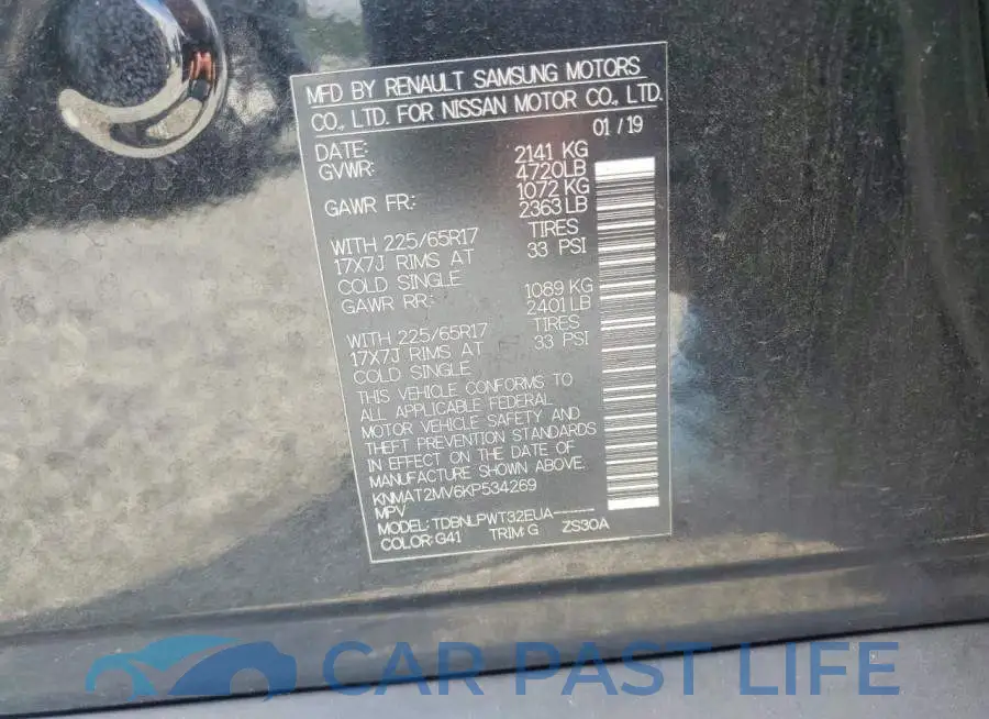 KNMAT2MV6KP534269# 12
