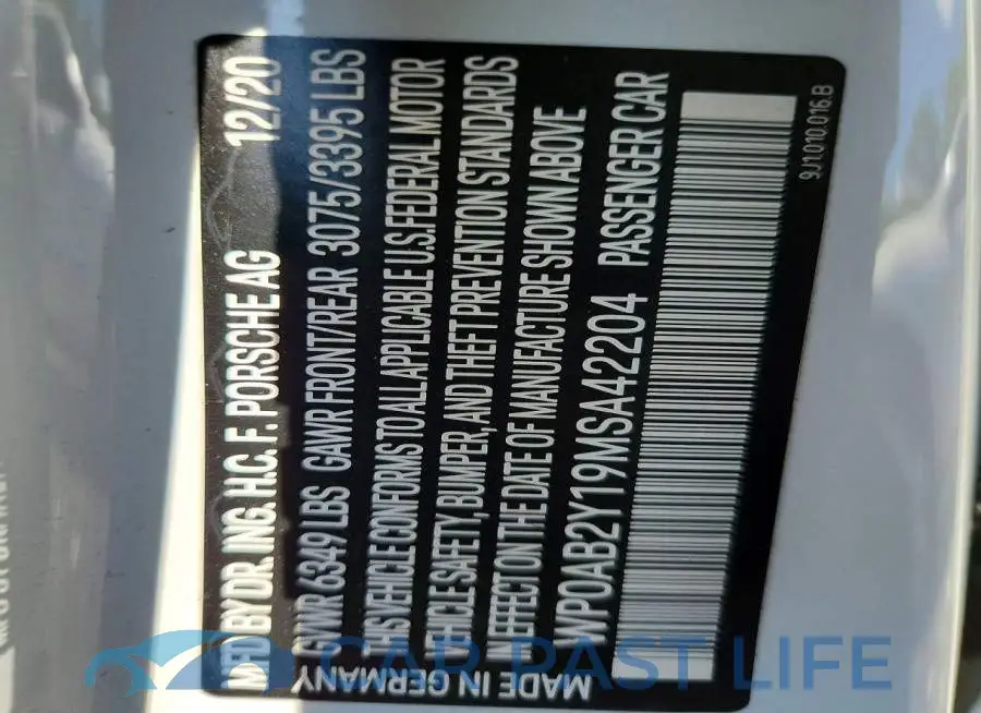 WP0AB2Y19MSA42204# 12