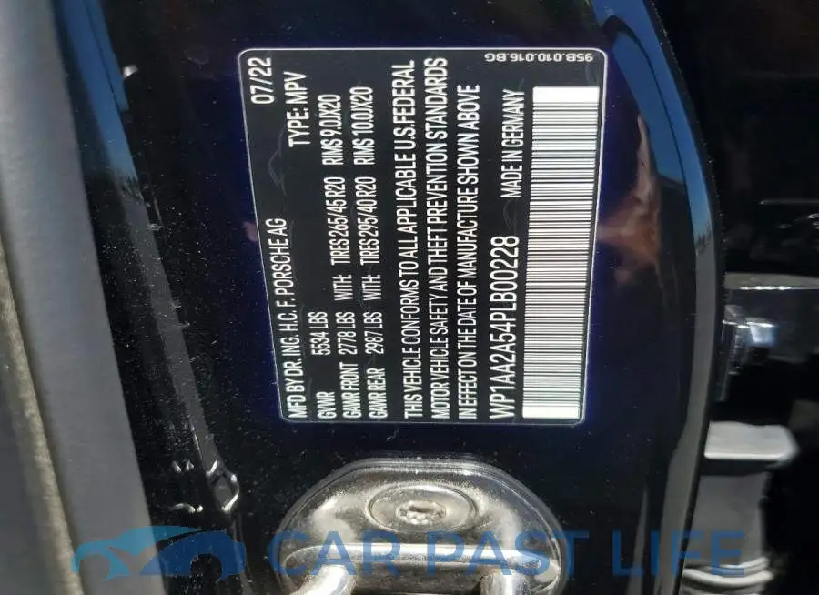 WP1AA2A54PLB00228# 14