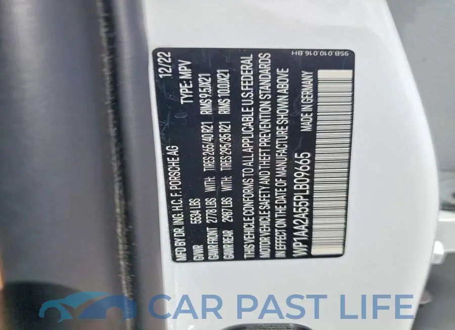 WP1AA2A55PLB09665# 12