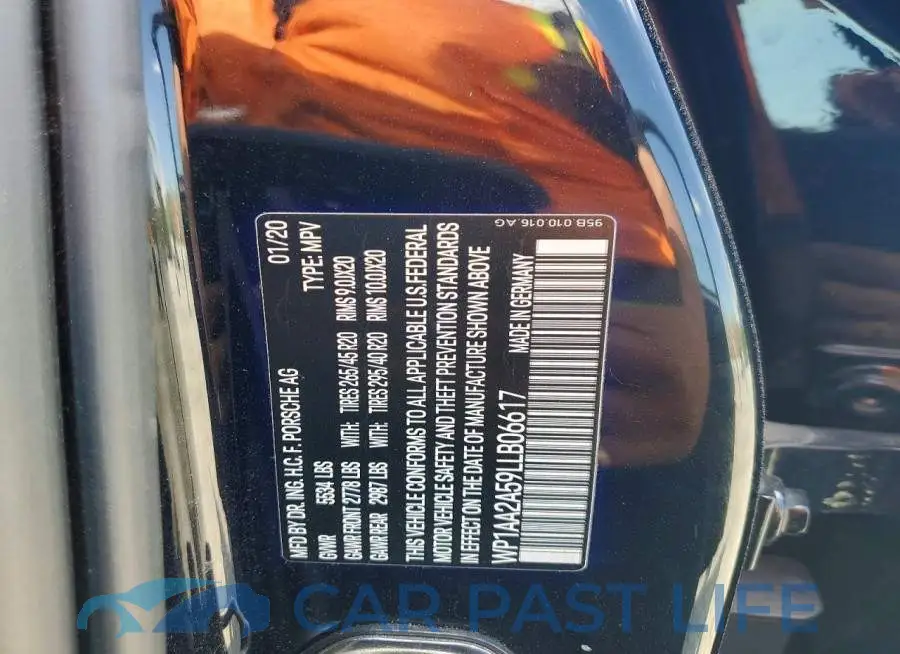 WP1AA2A59LLB06617# 12