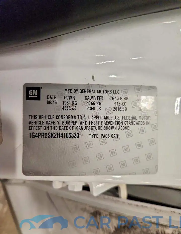 1G4PR5SK2H4105333# 12