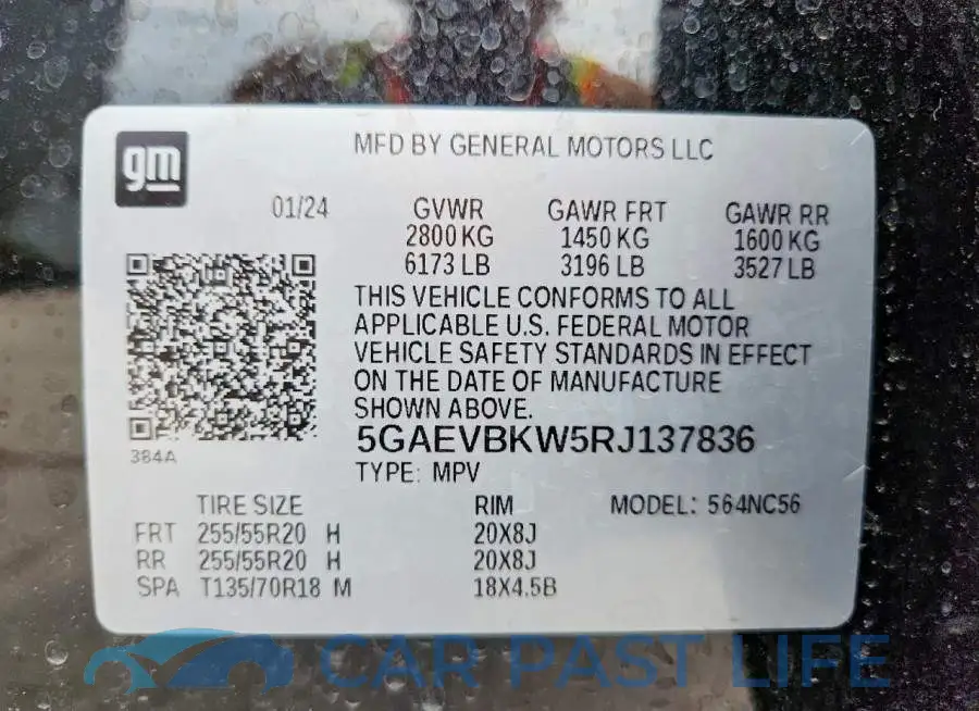 5GAEVBKW5RJ137836# 14