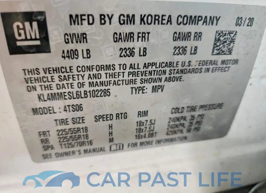 KL4MMESL6LB102285# 13