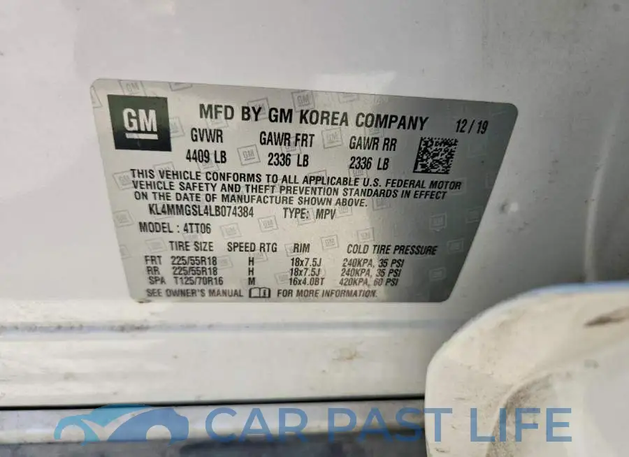 KL4MMGSL4LB074384# 13