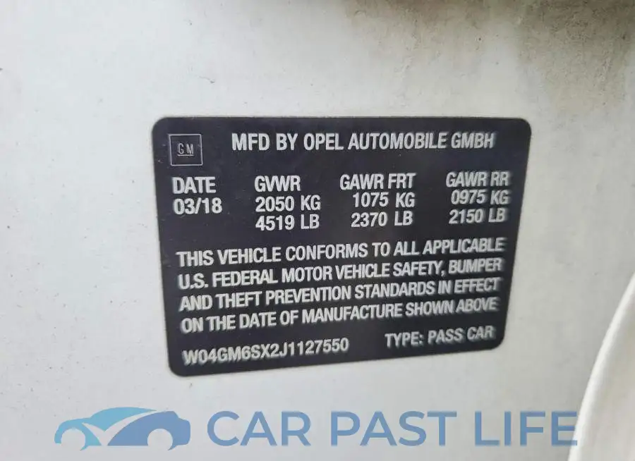 W04GM6SX2J1127550# 12