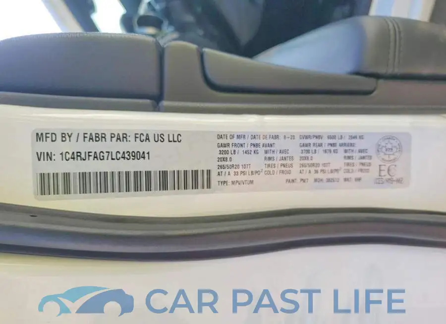 1C4RJFAG7LC439041# 14