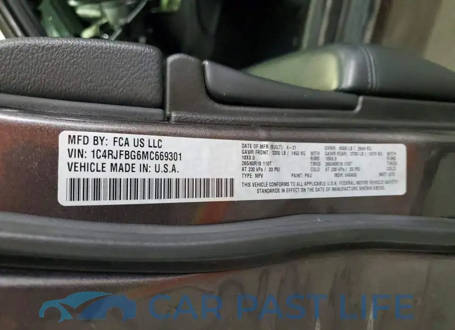 1C4RJFBG6MC669301# 13