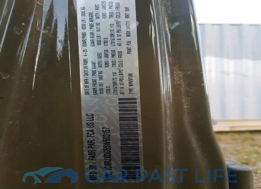 1C4RJXDG5SW603157# 13
