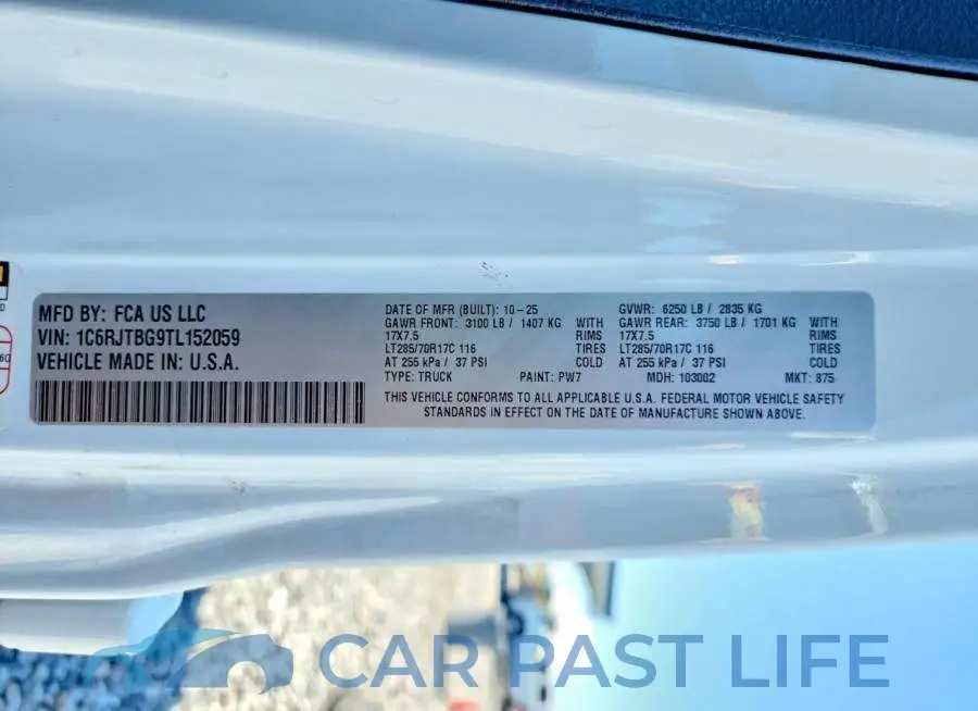 1C6RJTBG9TL152059# 13