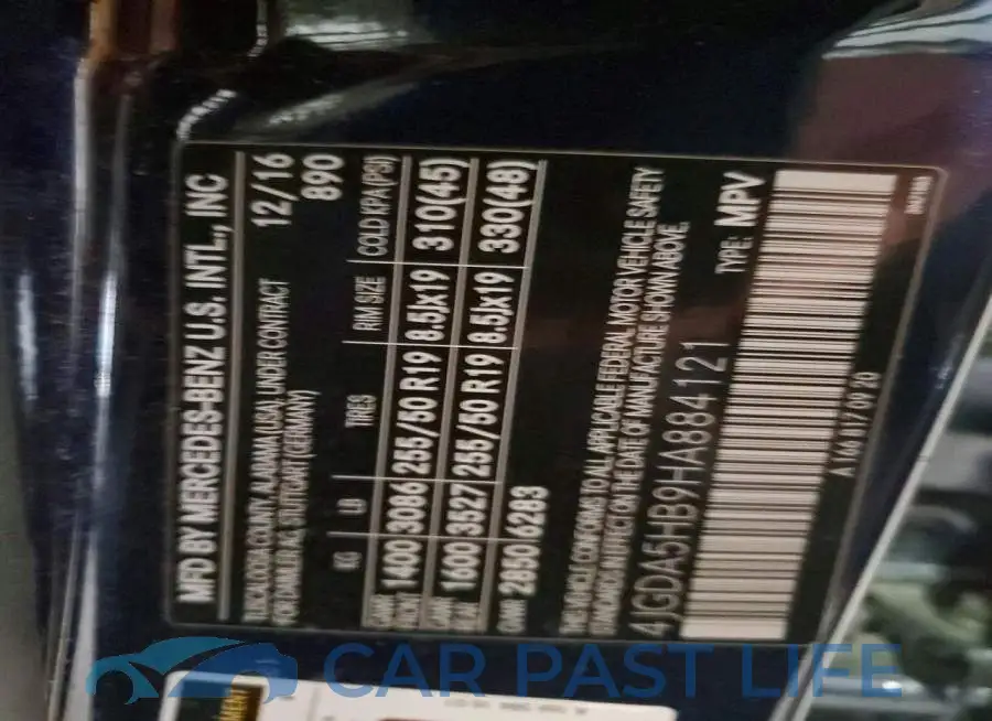 4JGDA5HB9HA884121# 13
