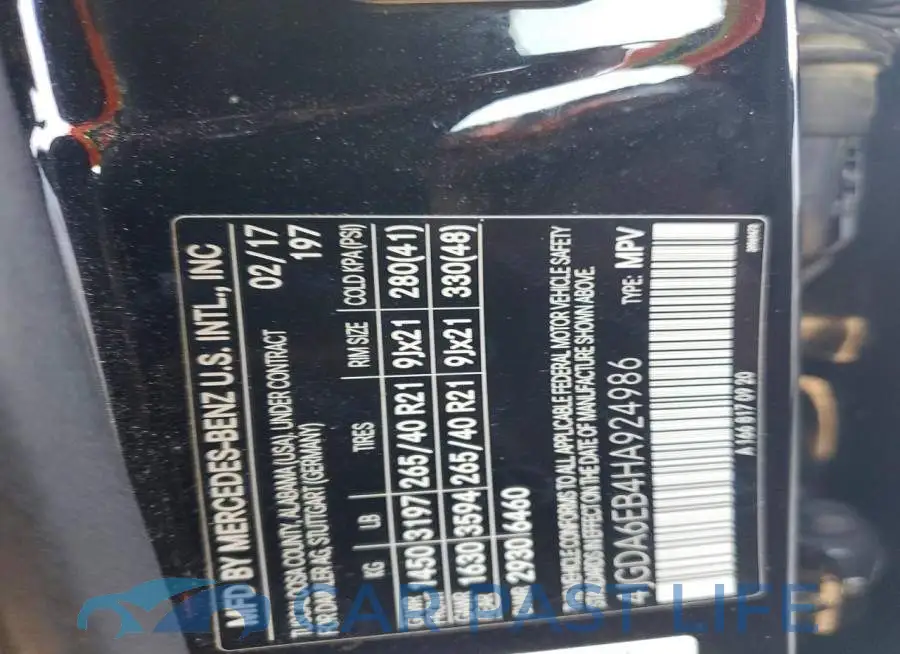 4JGDA6EB4HA924986# 14