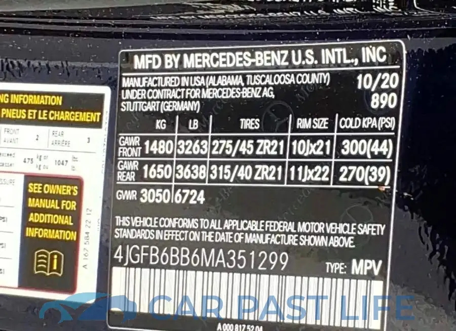 4JGFB6BB6MA351299# 10