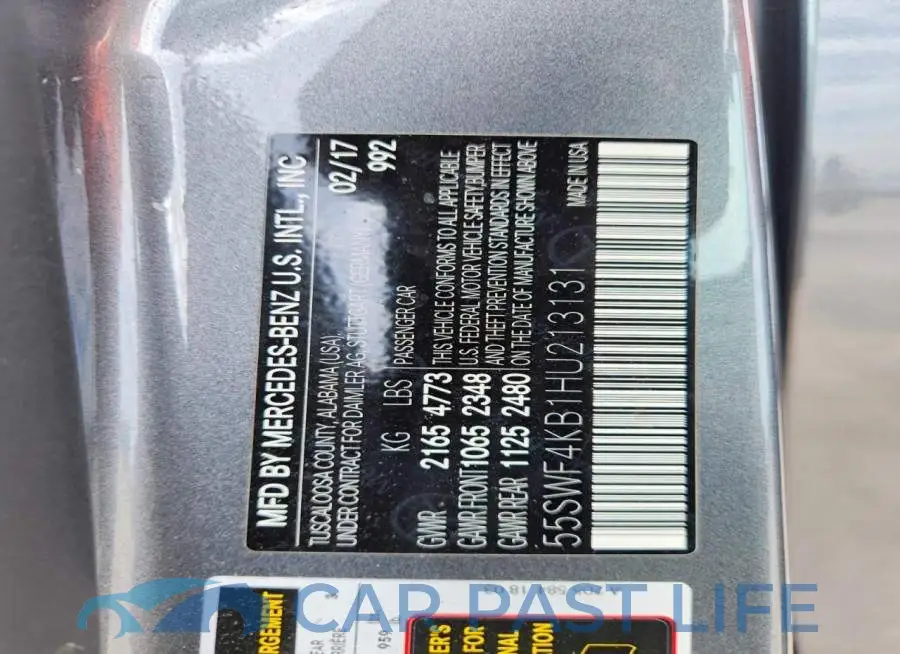 55SWF4KB1HU213131# 12