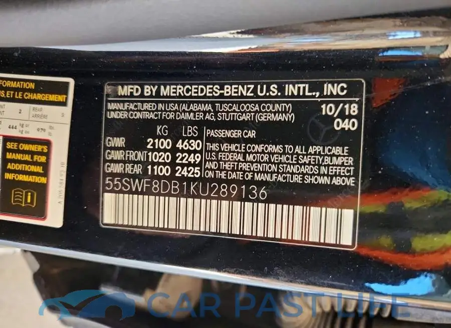 55SWF8DB1KU289136# 12