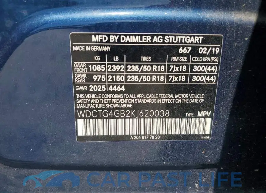 WDCTG4GB2KJ620038# 14