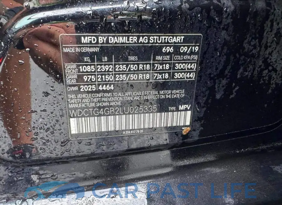 WDCTG4GB2LU025335# 12