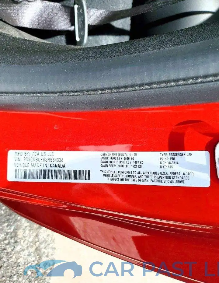 2C3CDBCK6SR564338# 12
