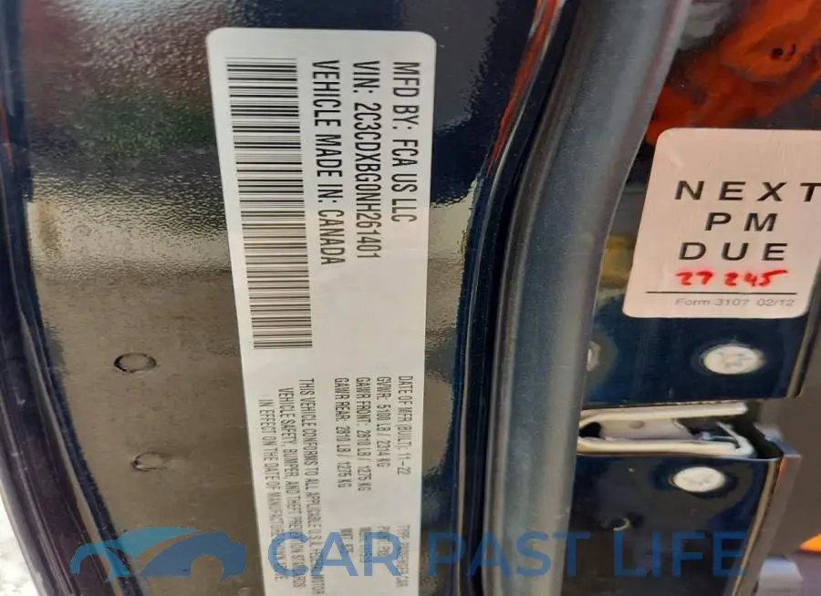 2C3CDXBG0NH261401# 12