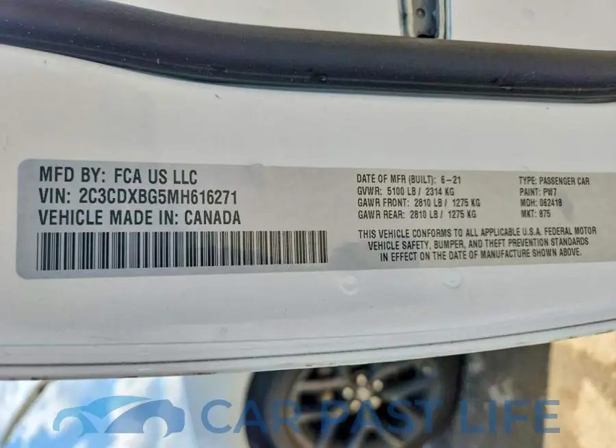 2C3CDXBG5MH616271# 12