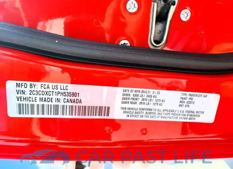 2C3CDXCT1PH535901# 12