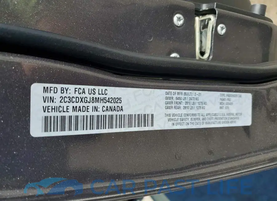 2C3CDXGJ8MH542025# 12