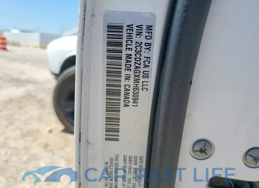 2C3CDZAGXMH630941# 13