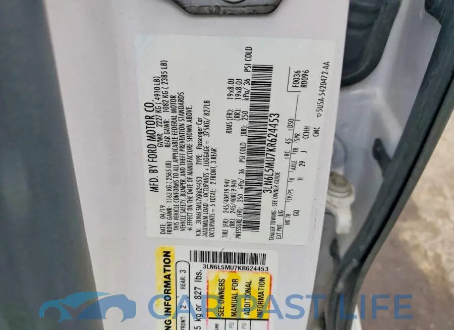 3LN6L5MU7KR624453# 12