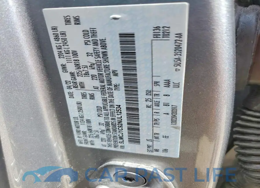 5LMCJ1C92NUL12534# 13