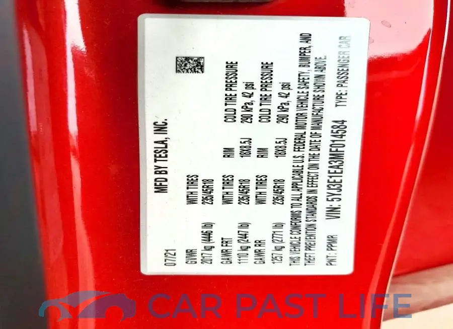5YJ3E1EA3MF014584# 12