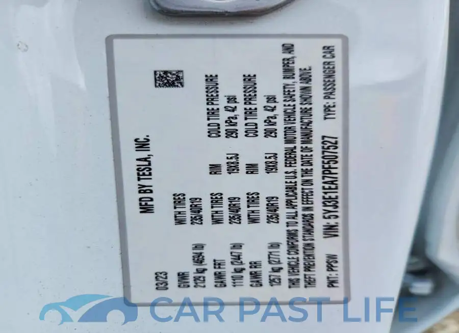 5YJ3E1EA7PF507527# 13