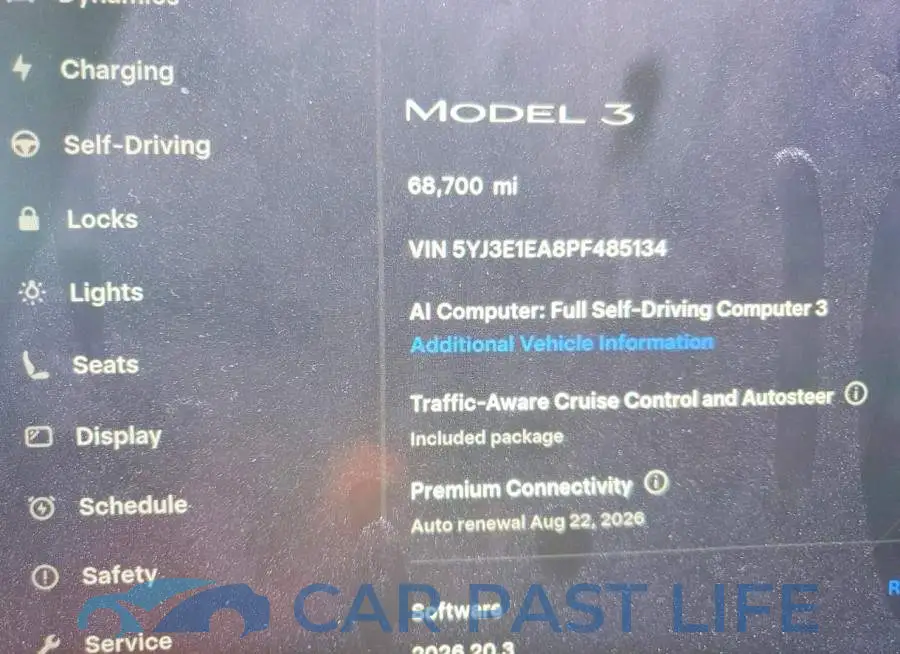 5YJ3E1EA8PF485134# 9